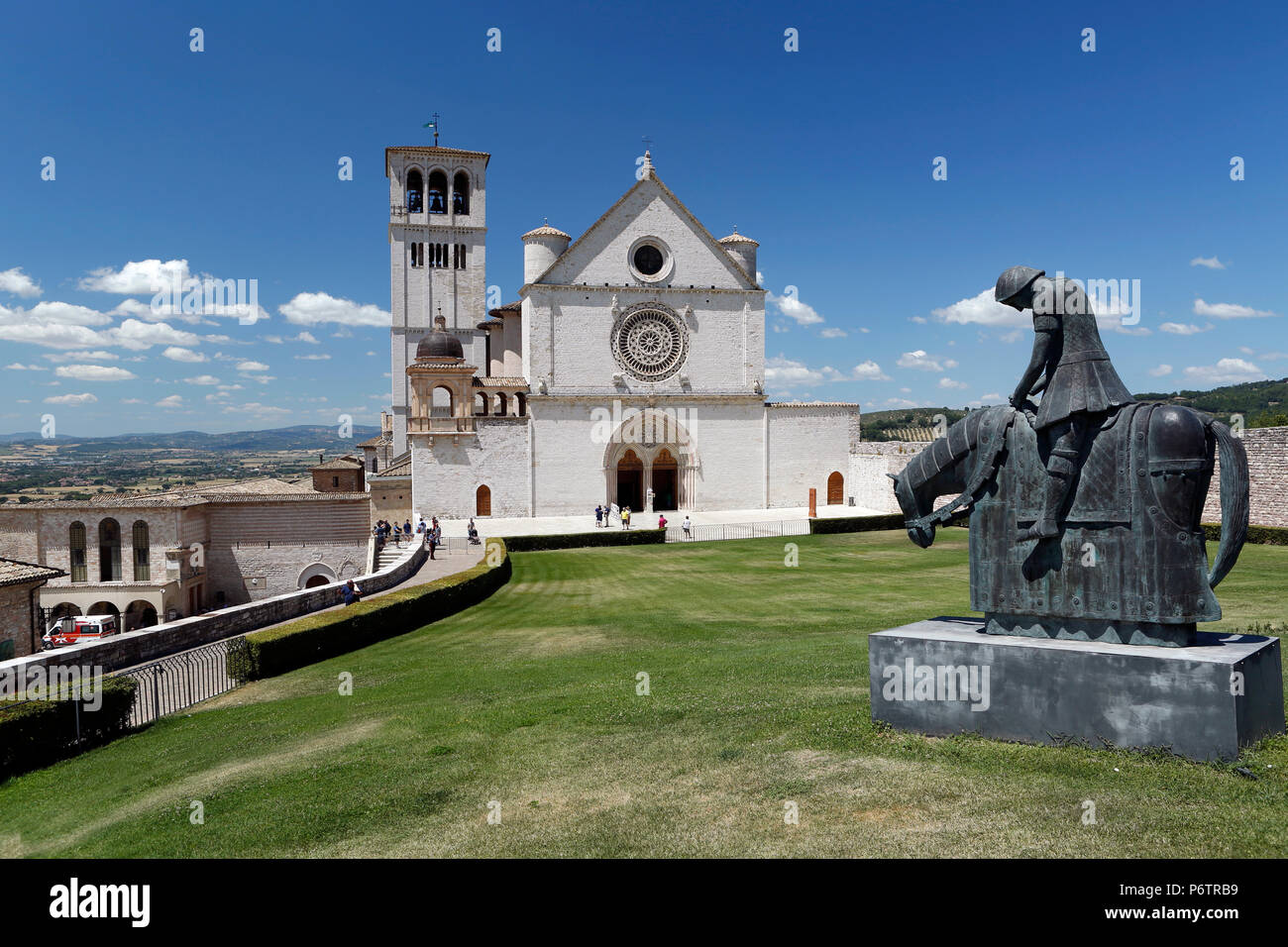 La basilique de San Francesco d'Assisi, Assisi, Umbria, Italie, Europe Banque D'Images