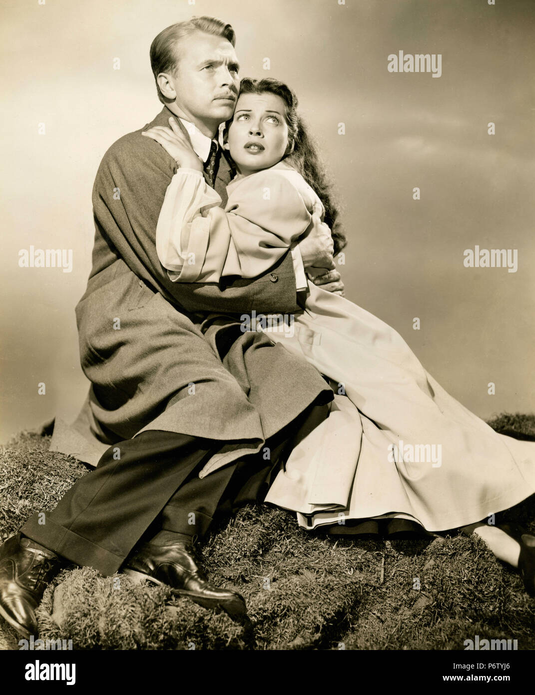 Edward G. Robinson Acteurs et Gail Russel dans le film nuit a Mille Yeux, 1948 Banque D'Images