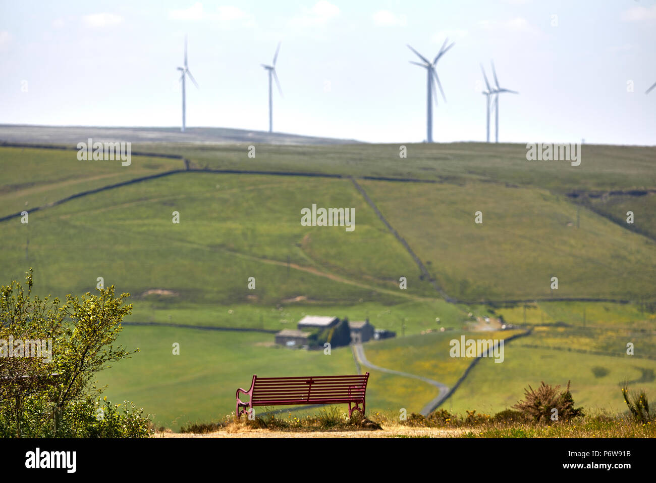 Benach en vue, Haslingden and, vallée de Rossendale, Lancashire, Angleterre Banque D'Images