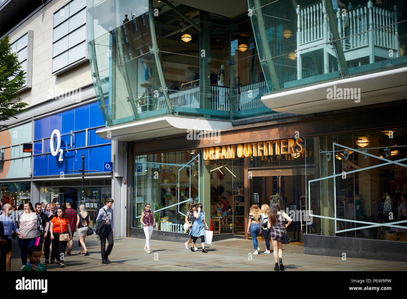 Manchester Arndale, entrée rue du Marché Banque D'Images