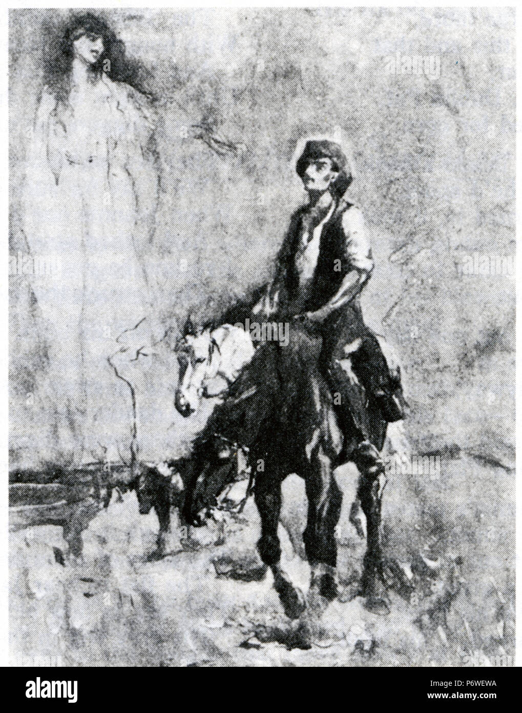 Illustration du poème d'Henry Lawson « la ballade du plongeur » Banque D'Images
