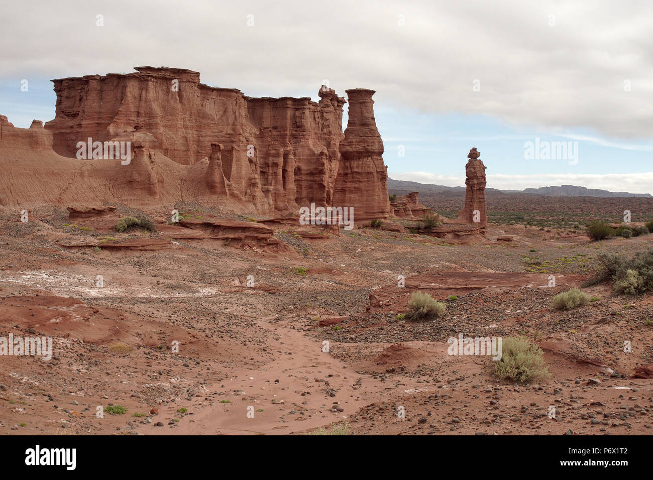 Parc national Talampaya, situé dans l'est/centre de la province de La Rioja, en Argentine. Il a été désigné site du patrimoine mondial de l'UNESCO en 2000. Banque D'Images