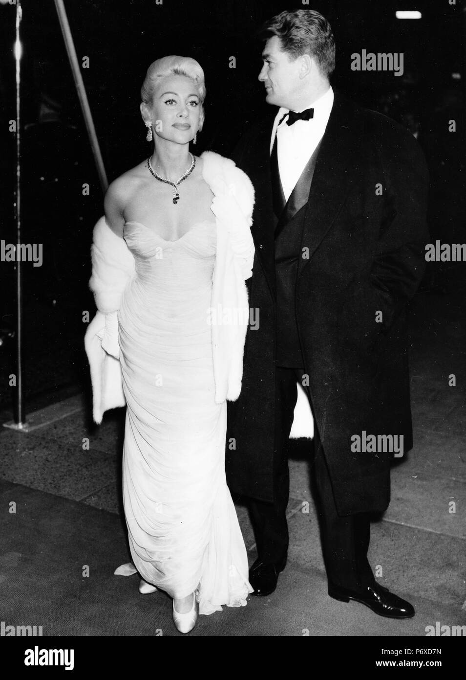 Martine Carol, Jean Marais, Londres 1957 Banque D'Images