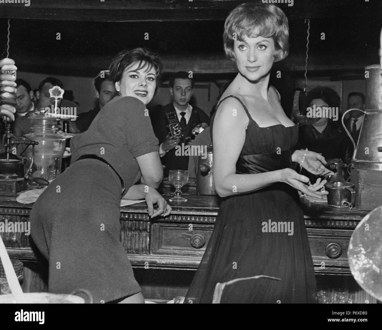 Sandra milo, Martine Carol, Rome 1961 Banque D'Images