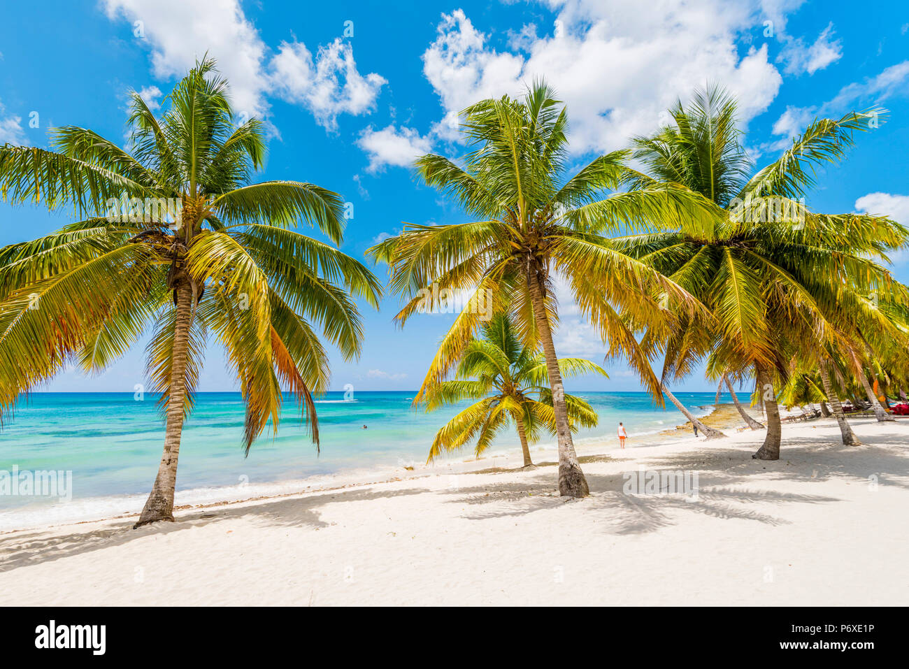 Juan Mano, l'île de Saona, à l'Est Parc National (Parque Nacional del Este), la République dominicaine, la mer des Caraïbes. Banque D'Images
