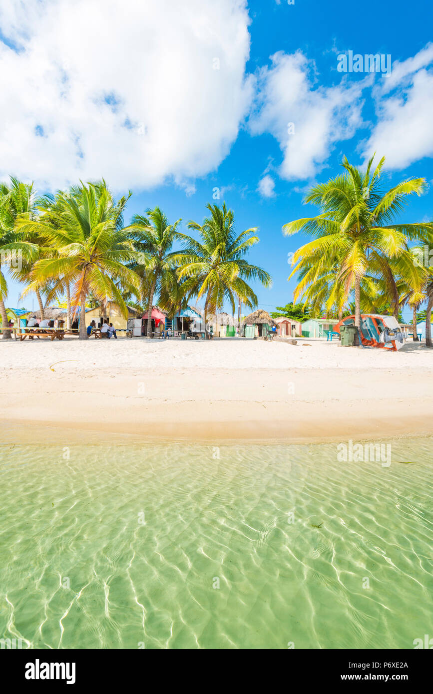Juan Mano, l'île de Saona, à l'Est Parc National (Parque Nacional del Este), la République dominicaine, la mer des Caraïbes. Banque D'Images