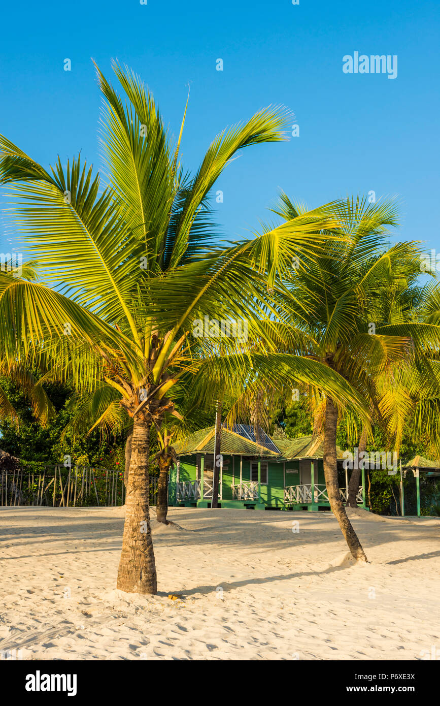 Juan Mano, l'île de Saona, à l'Est Parc National (Parque Nacional del Este), la République dominicaine, la mer des Caraïbes. Banque D'Images