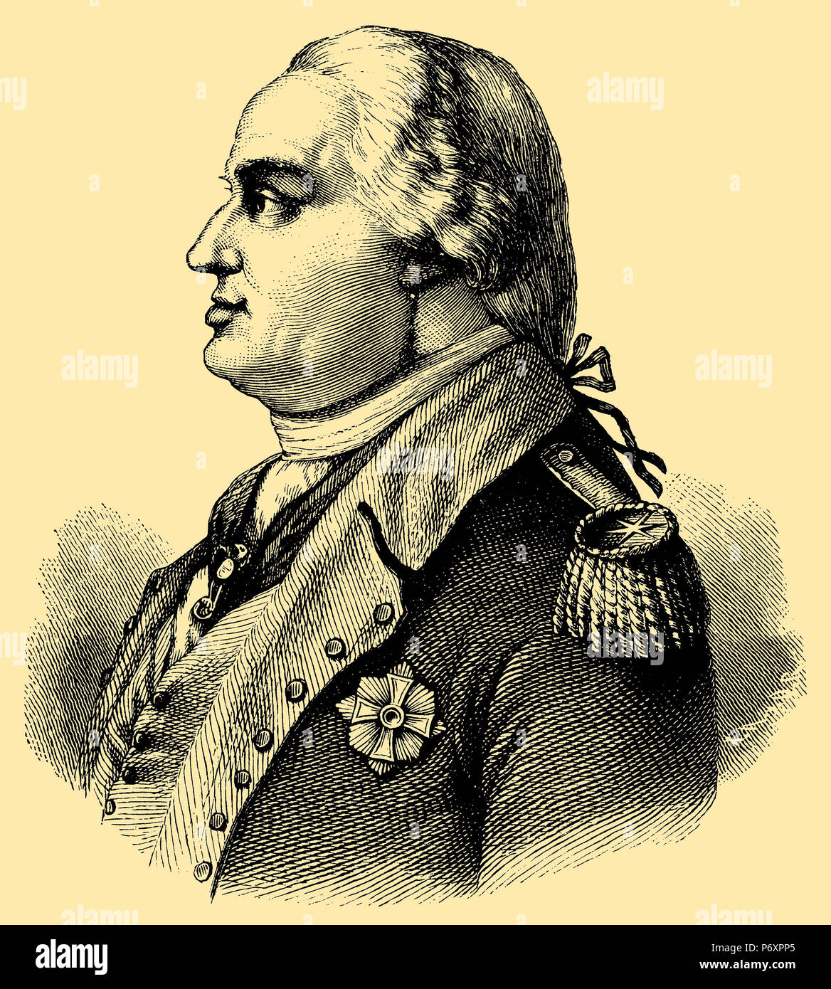 Friedrich Wilhelm Von Steuben, (1730-1794), également connu sous le nom de Baron Steuben, officier prussien et le général américain, organisateur de l'armée continentale dans la guerre d'Indépendance américaine, 1899 Banque D'Images