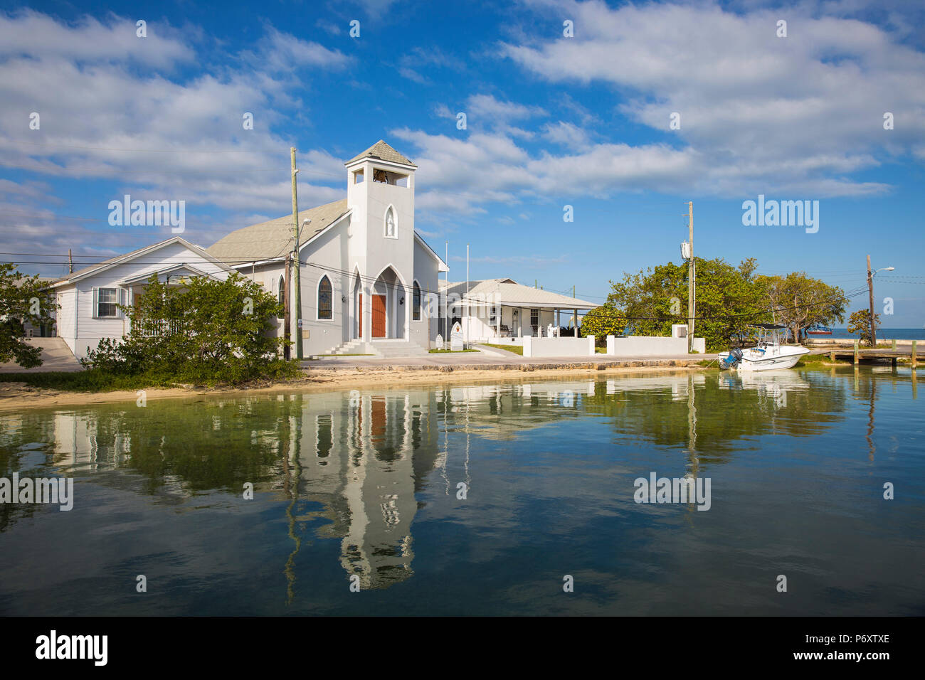 Abaco Bahamas, îles, Green Turtle Cay, New Plymouth, l'église Saint Pierre Banque D'Images