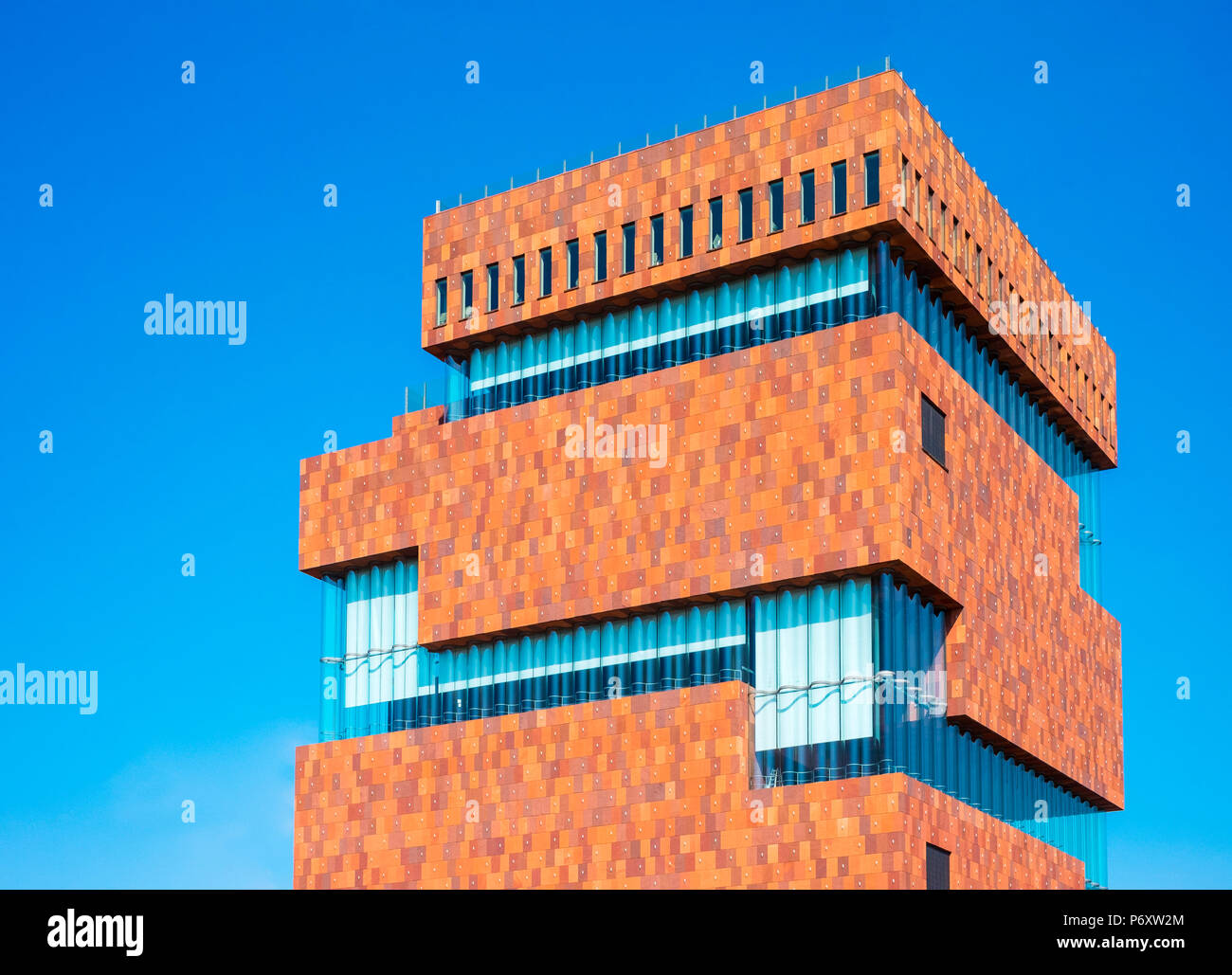 Belgique, Flandre, Anvers (Antwerpen). MAS Museum, Museum aan de Stroom, dans le quartier Eilandje. Banque D'Images