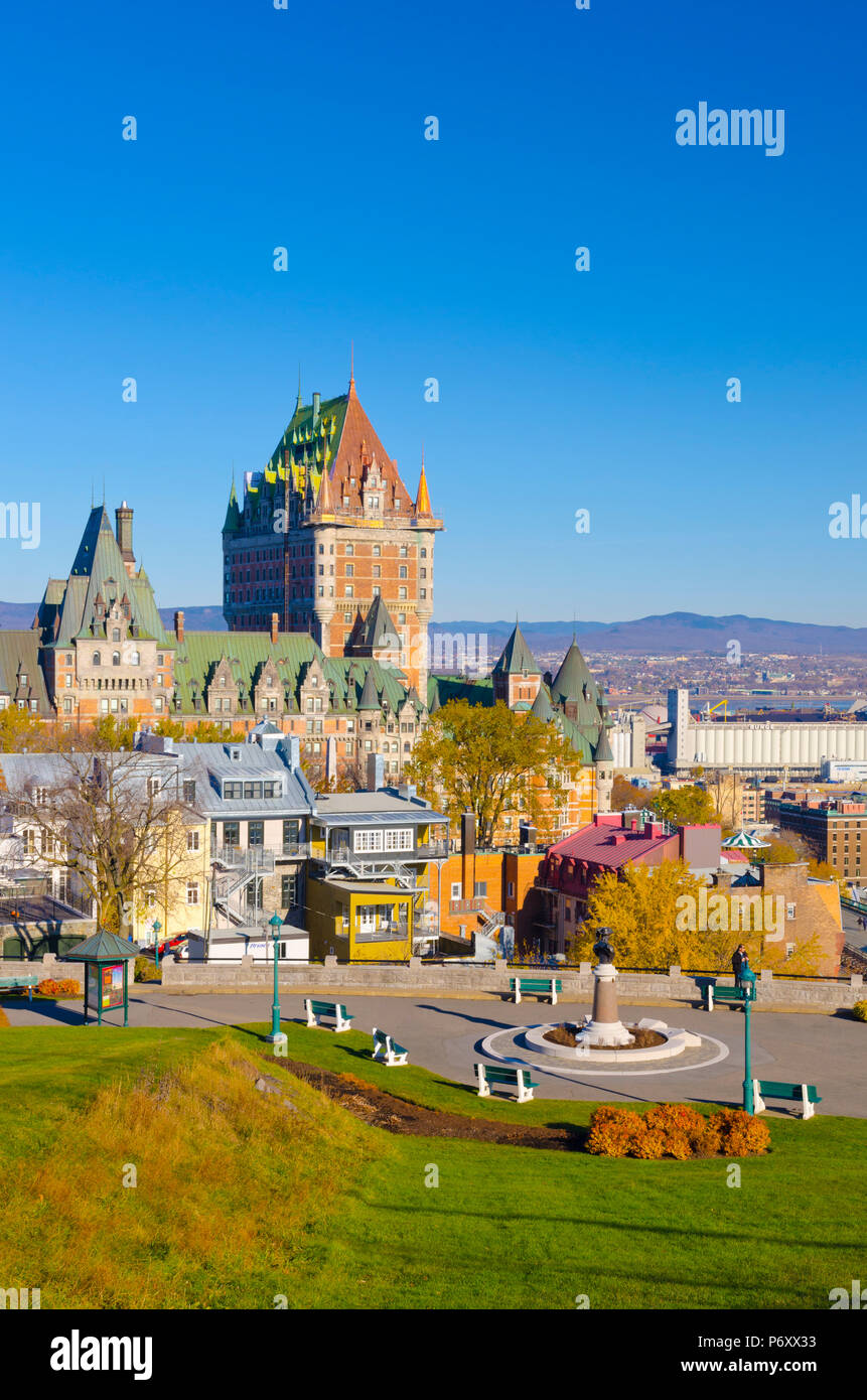 Canada, Québec, Québec, Vieux Québec ou le Vieux Québec, Chateau Fontenac Banque D'Images