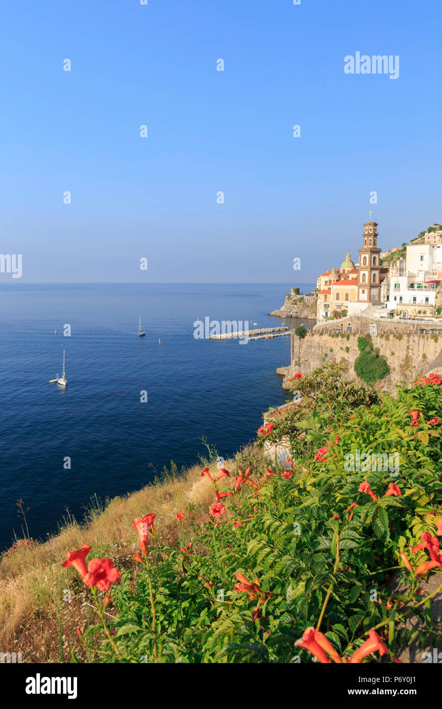 L'Italie, Campanie, Côte d'Amalfi, Salerno district. Péninsule de Sorrente. Atrani. Banque D'Images