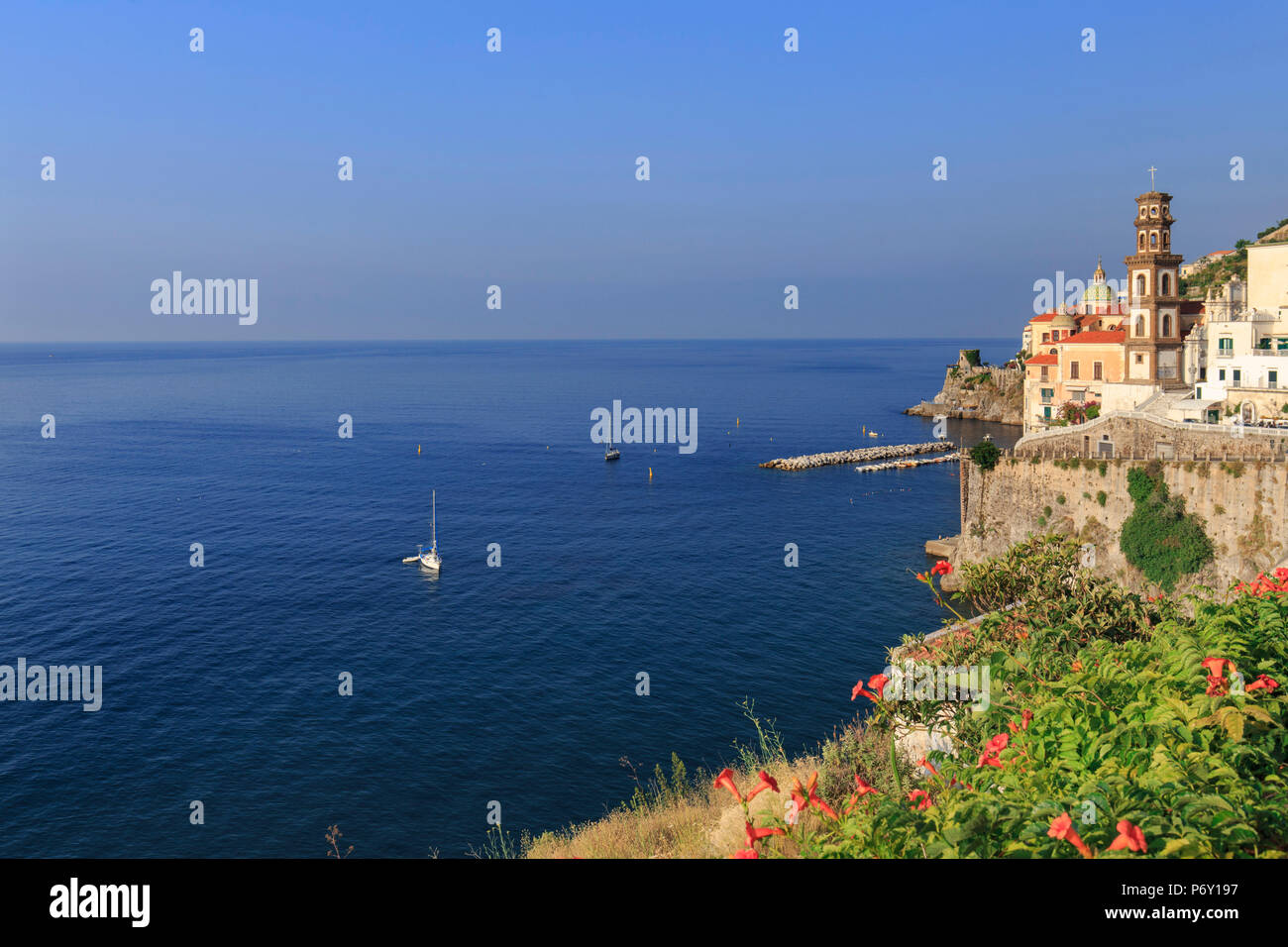 L'Italie, Campanie, Côte d'Amalfi, Salerno district. Péninsule de Sorrente. Atrani. Banque D'Images