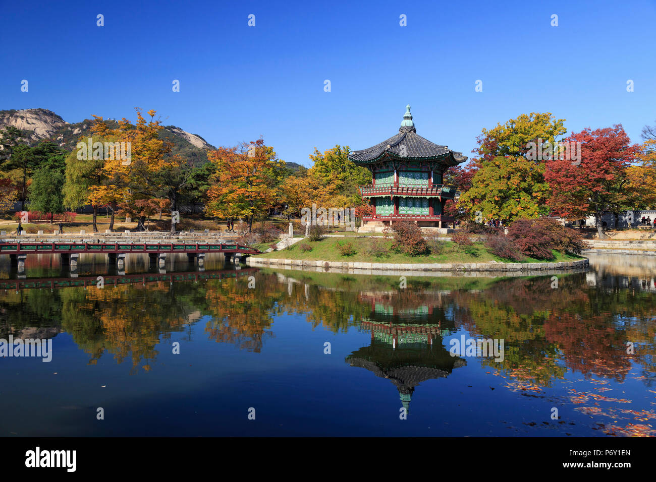 La Corée du Sud, Séoul, Palais Gyeonbokgung Banque D'Images