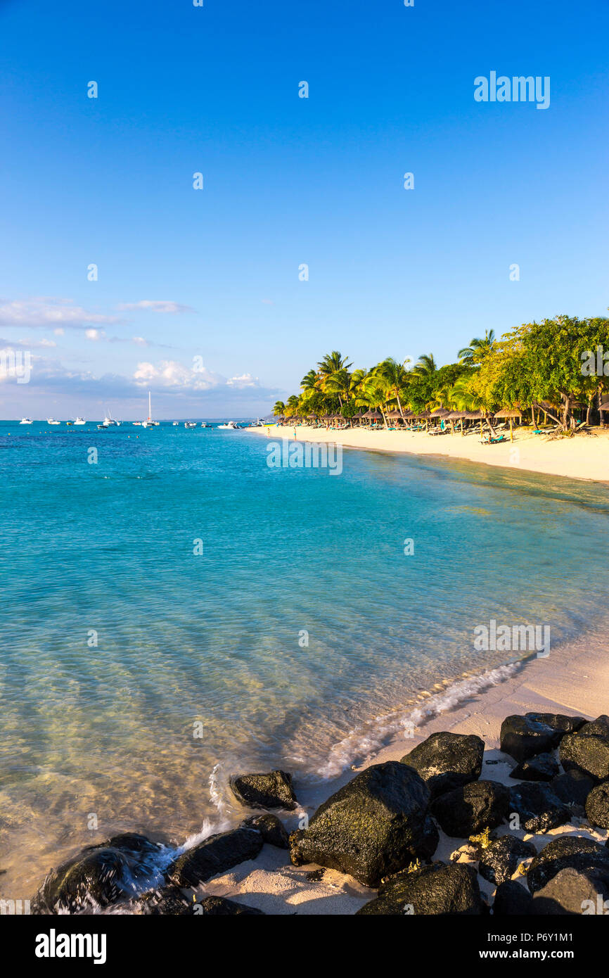Le Morne Brabant, Black River (Rivière Noire), de la côte ouest, l'Ile Maurice, de l'Océan Indien Banque D'Images