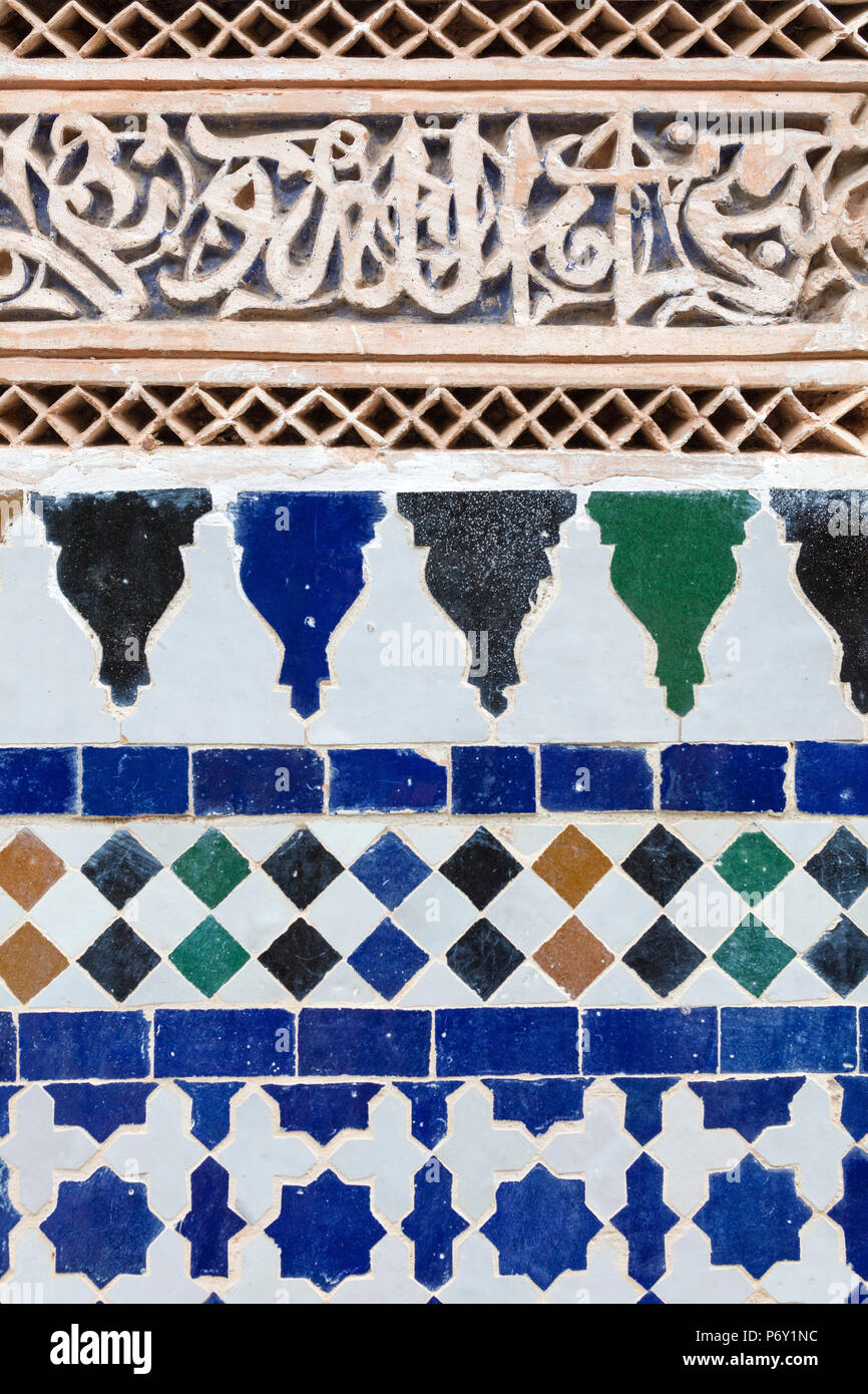 Palais de la Bahia, Marrakech, Maroc Banque D'Images
