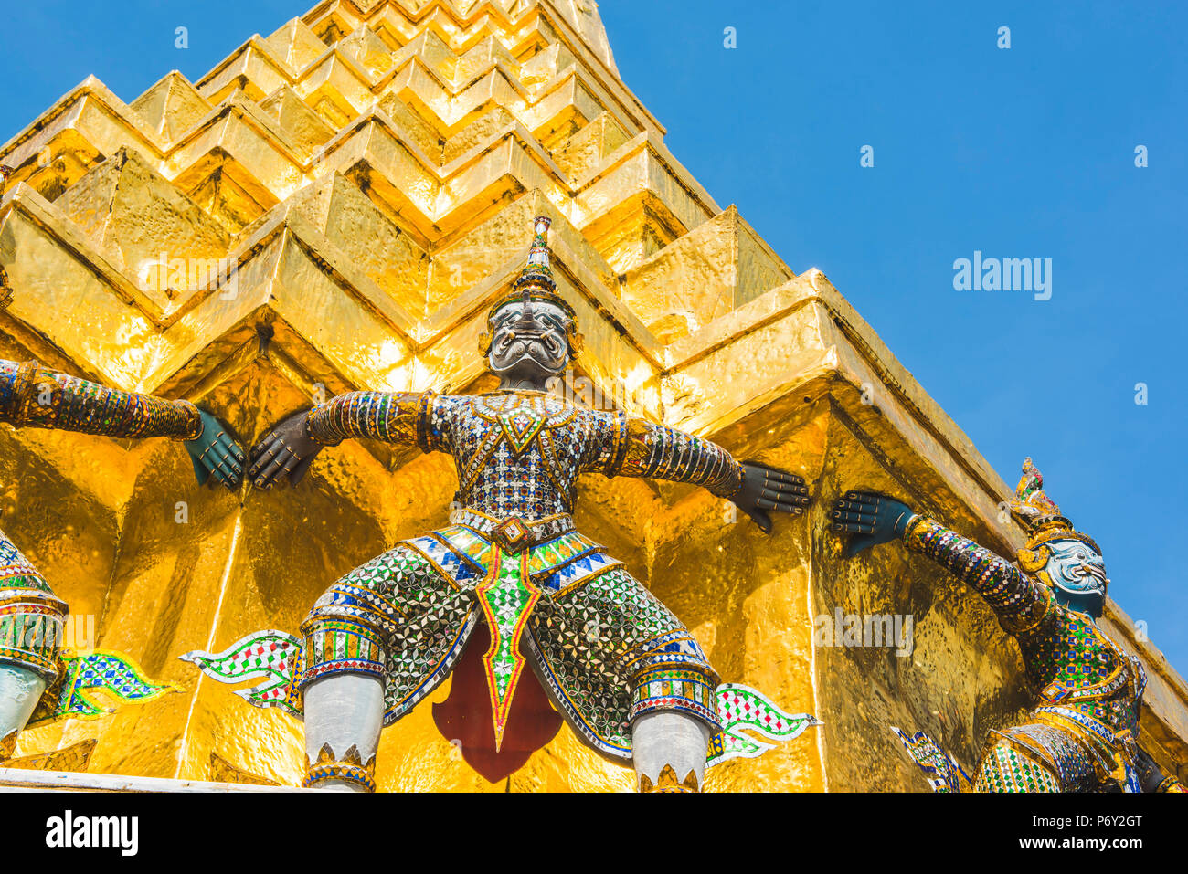 Wat Phra Kaew, Bangkok, Thaïlande. Banque D'Images