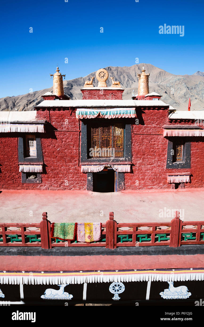 Tandruk monastère près de Tsedang, Tibet, Chine Banque D'Images