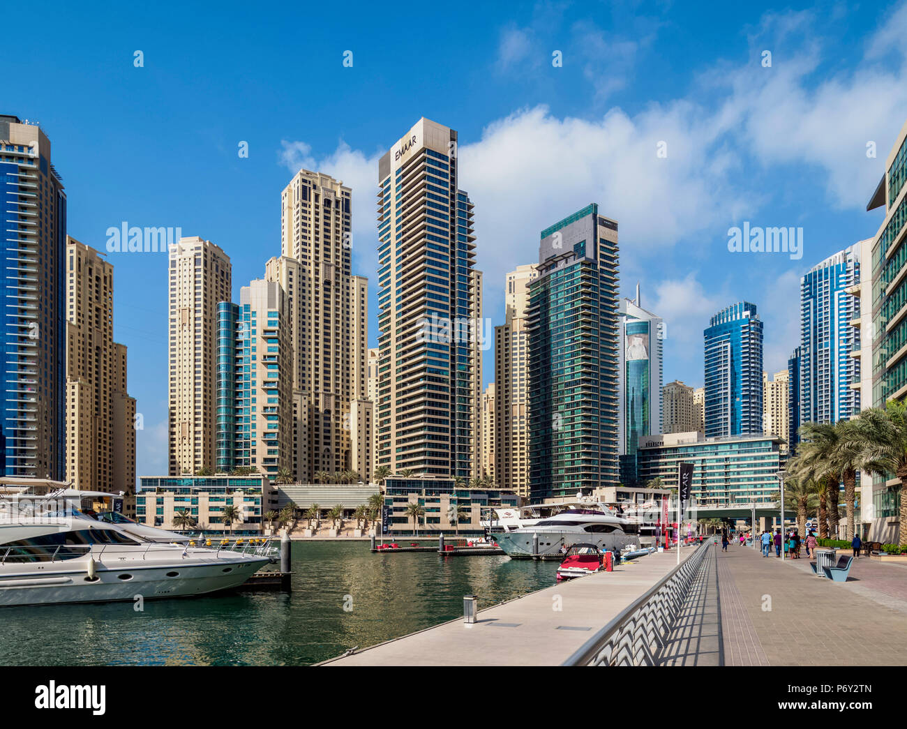 La Marina de Dubaï, Dubaï, Émirats Arabes Unis Banque D'Images