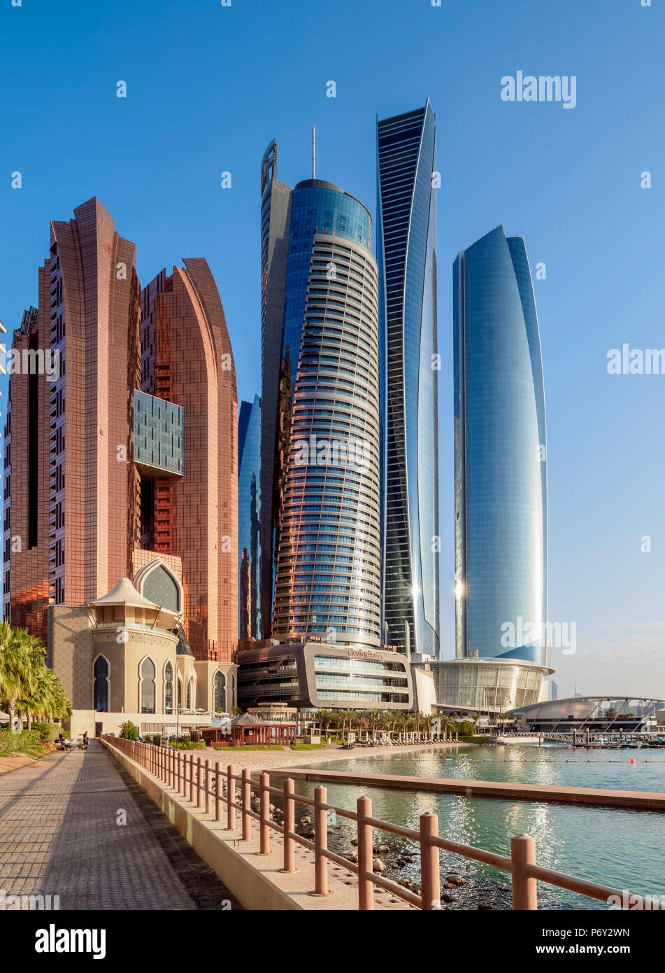 Etihad Towers, Abu Dhabi, Émirats Arabes Unis Banque D'Images