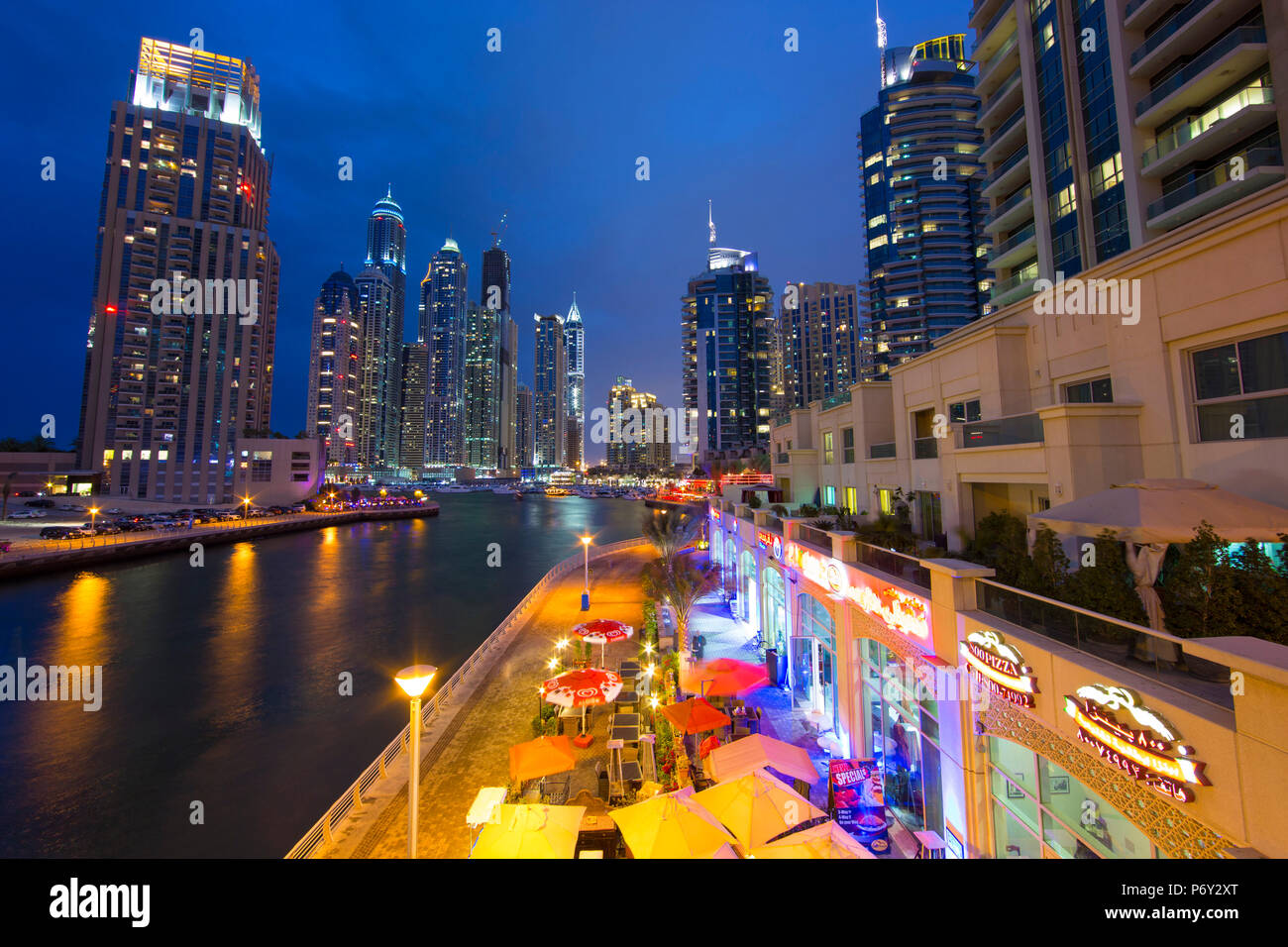 La Marina de Dubaï, Dubaï, Émirats Arabes Unis Banque D'Images
