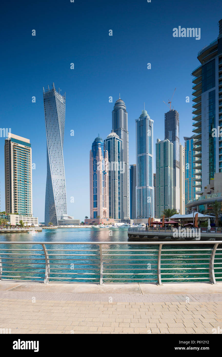 La Marina de Dubaï, Dubaï, Émirats Arabes Unis Banque D'Images
