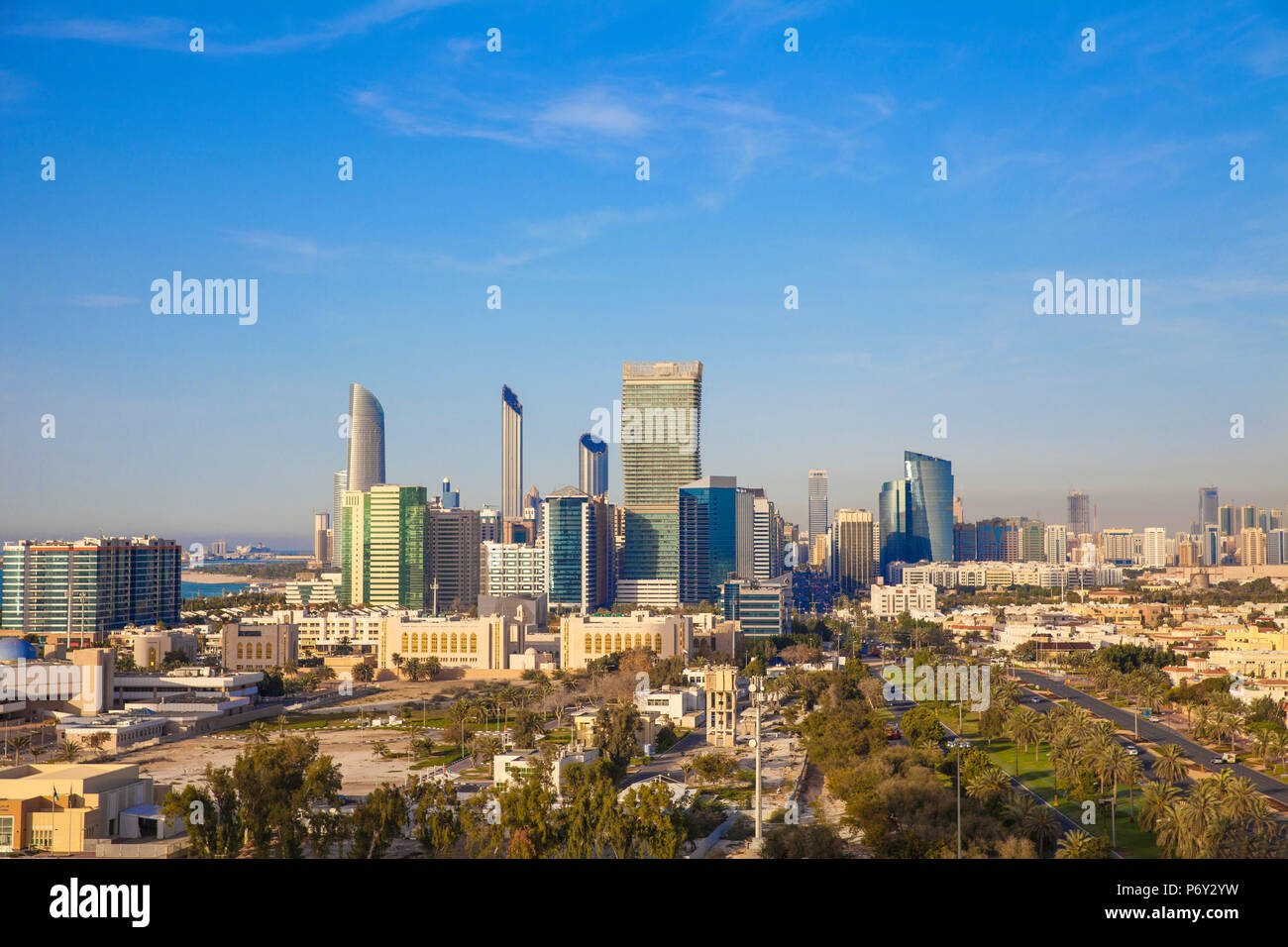 Emirats arabes unis, Abu Dhabi, vue sur la ville Banque D'Images