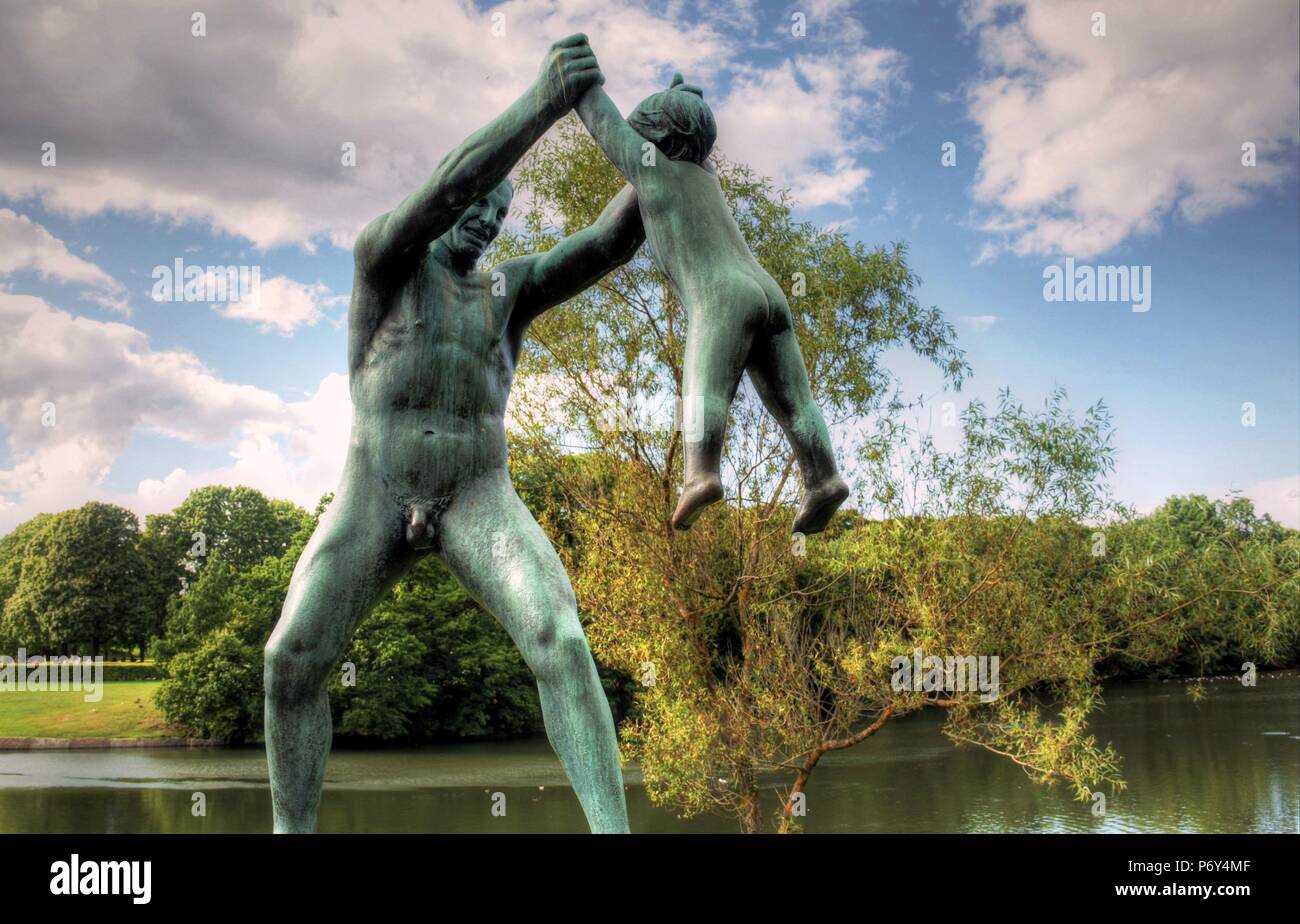 Un paysage norvégien dans l'été Banque D'Images