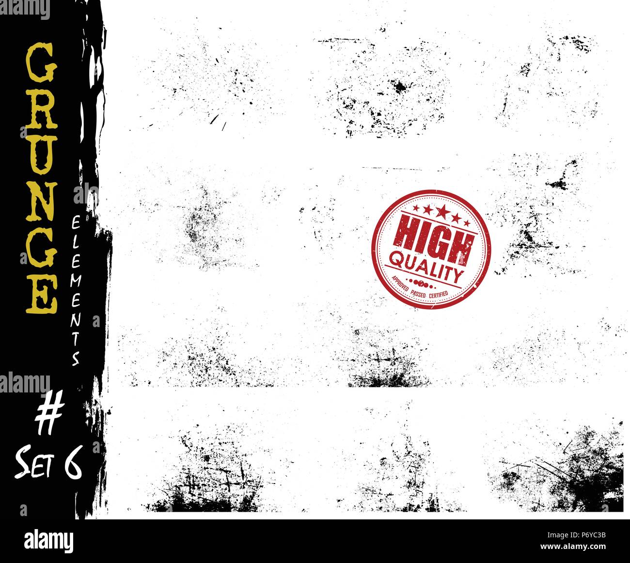 Ensemble de style grunge des particules de poussière et d'éraflure éléments . Vector . Illustration de Vecteur