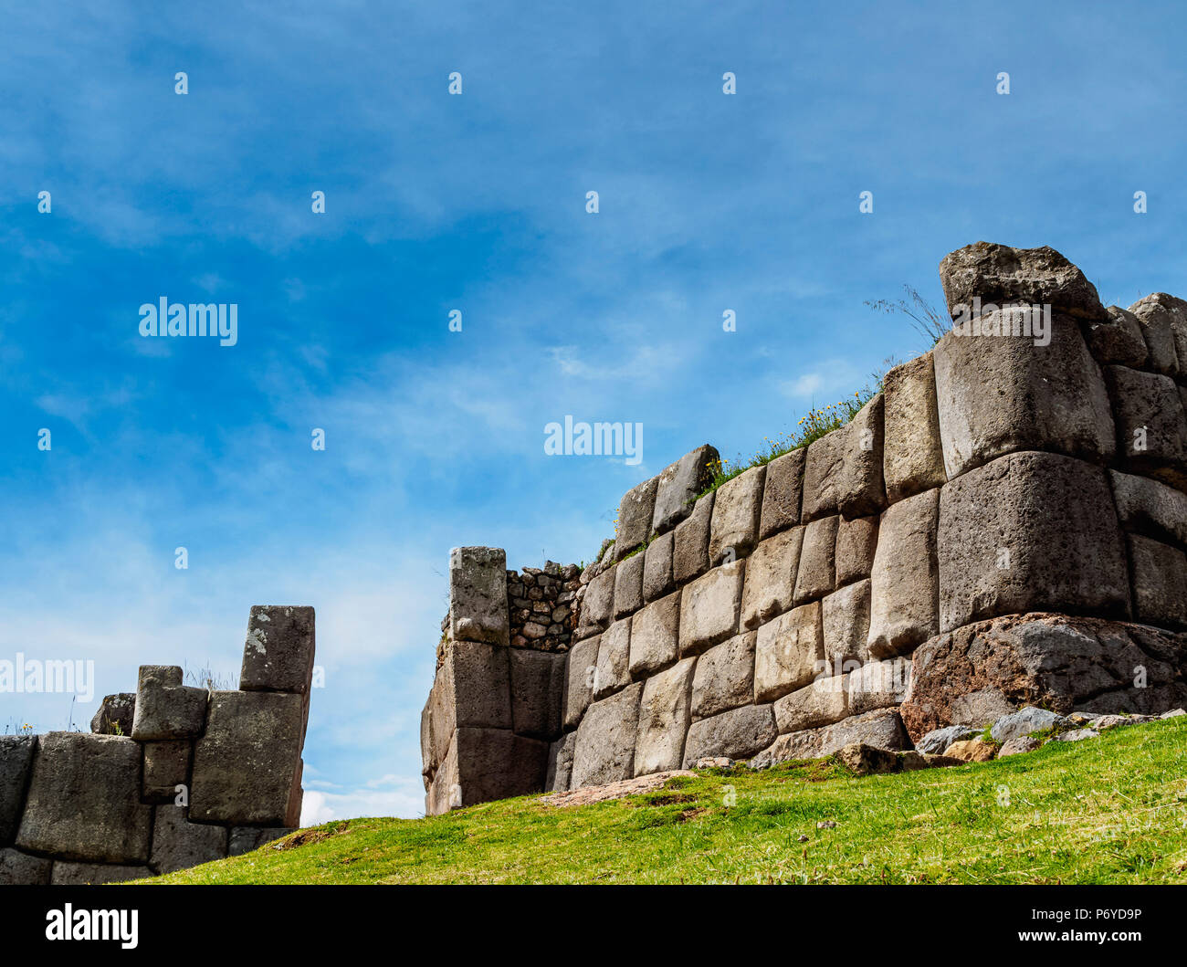 Ruines de Sacsayhuaman, région de Cuzco, Pérou Banque D'Images