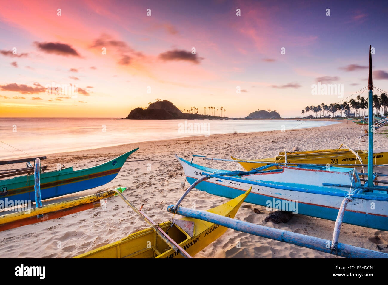 L'Asie, l'Asie du Sud, Philippines, Mimaropa, Palawan, El Nido, Nacpan Beach Banque D'Images