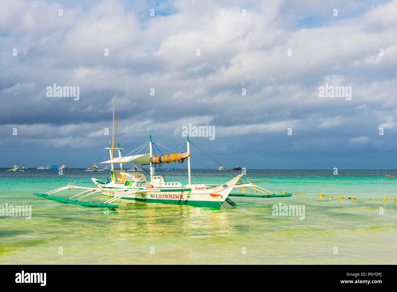 L'Asie, l'Asie du Sud, Philippines, Western Visayas, Boracay, Dinwid Beach Banque D'Images