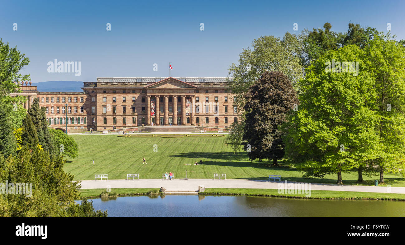 Château de la Wilhelmshohe Le parc Bergpark de Kassel, Allemagne Banque D'Images