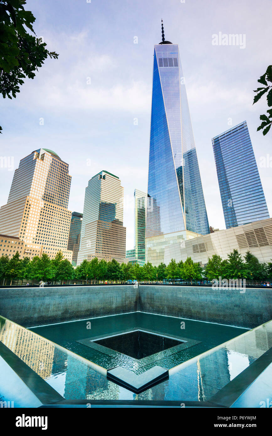 11 septembre National Memorial, Manhattan, New York, USA Banque D'Images
