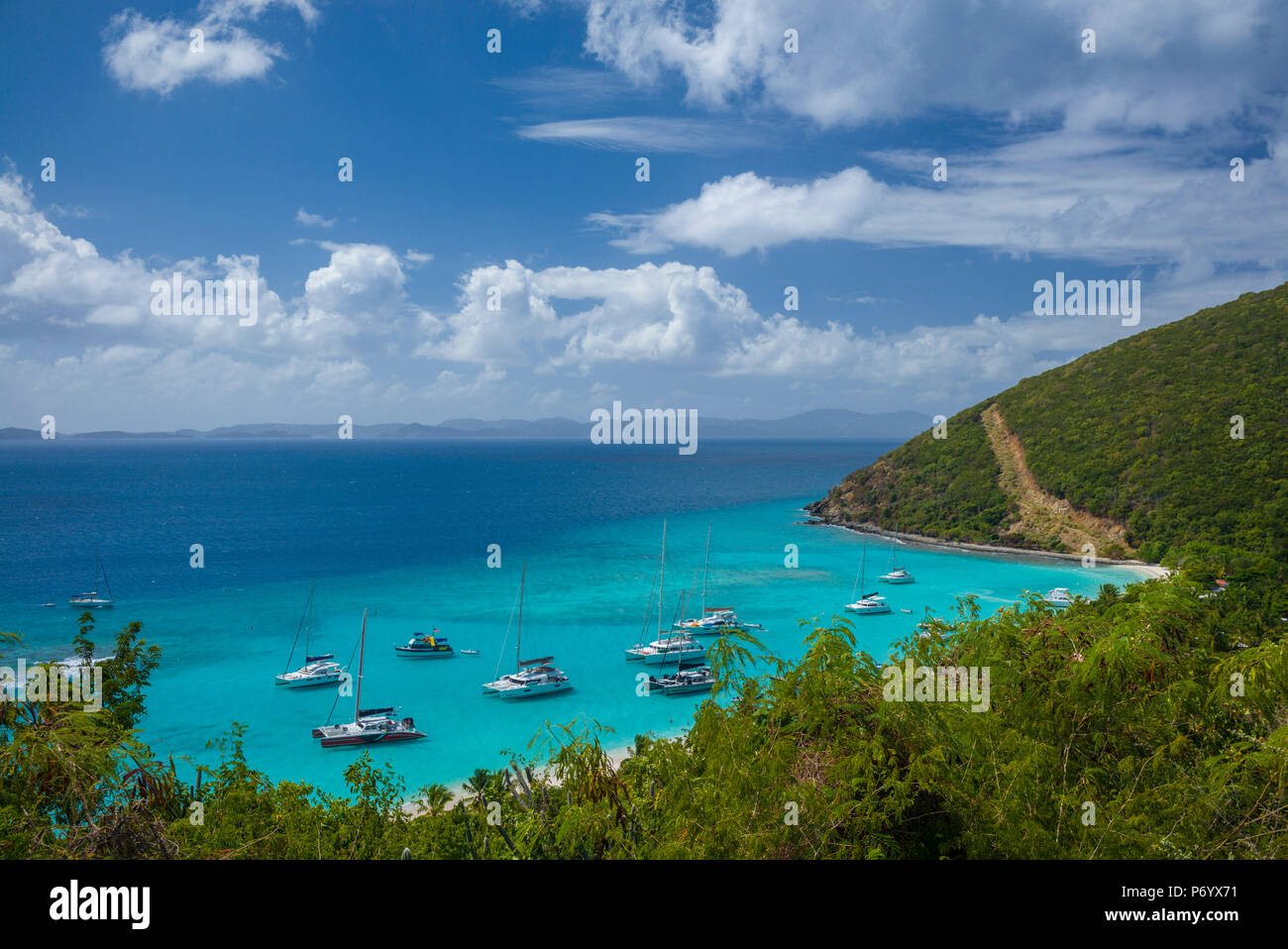 Îles Vierges britanniques, Jost Van Dyke, White Bay Banque D'Images