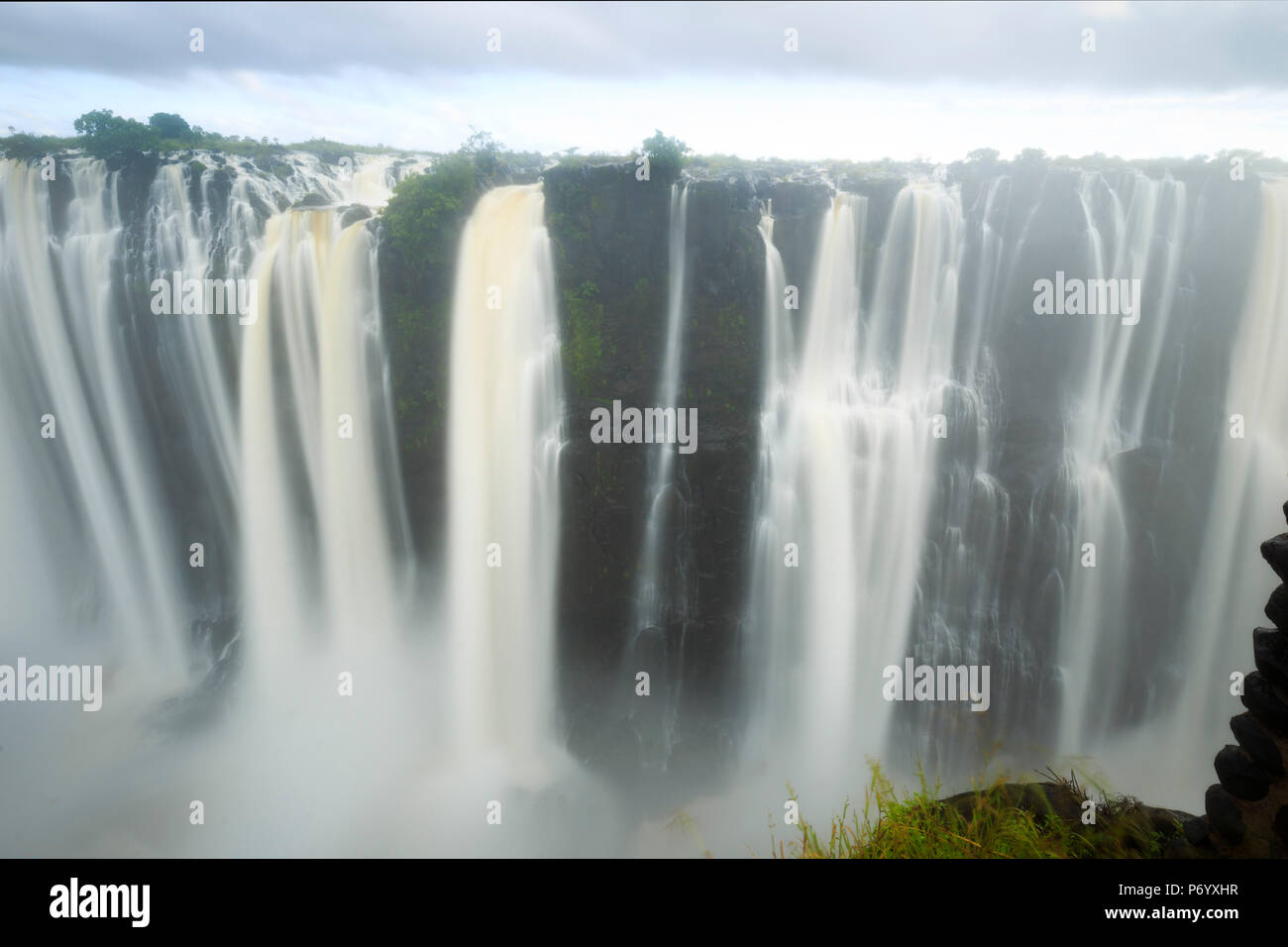 La Zambie, Livingstone, Victoria Falls National Park pendant la saison des pluies (UNESCO Site) Banque D'Images
