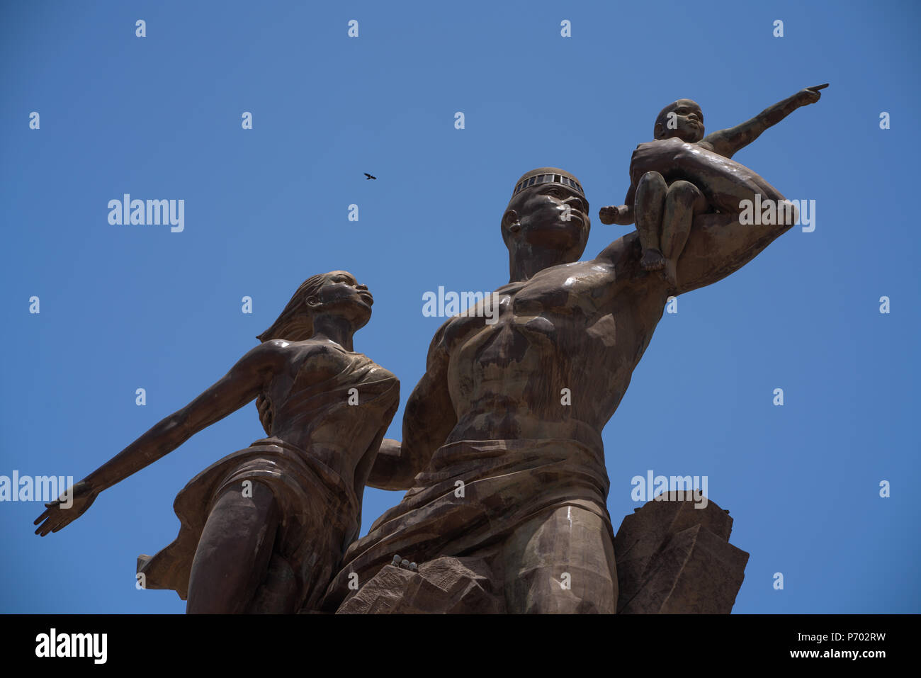 Statue à l'indépendance, Dakar, Sénégal Banque D'Images
