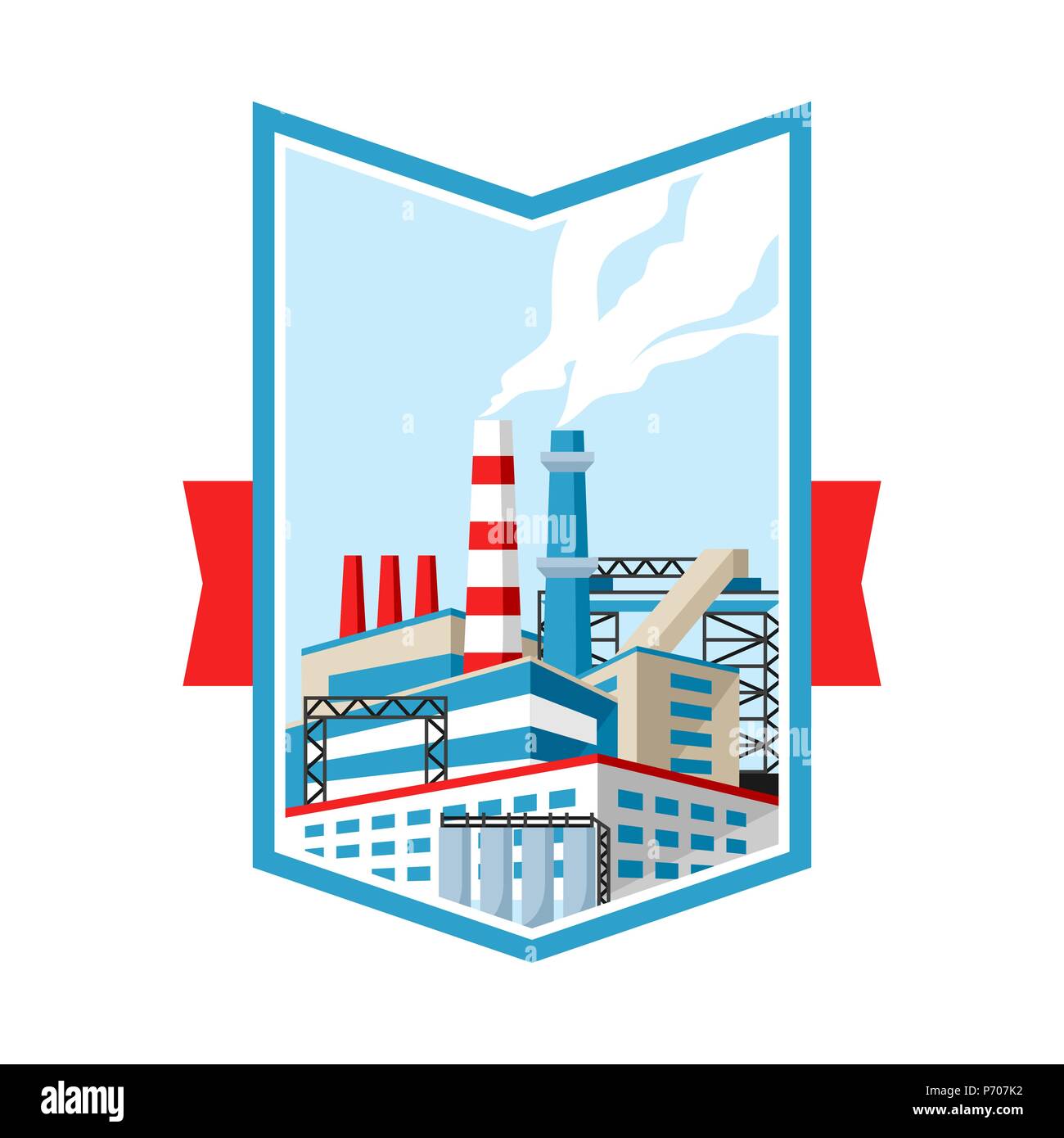 Arrière-plan de l'usine industrielle. Illustration de Vecteur