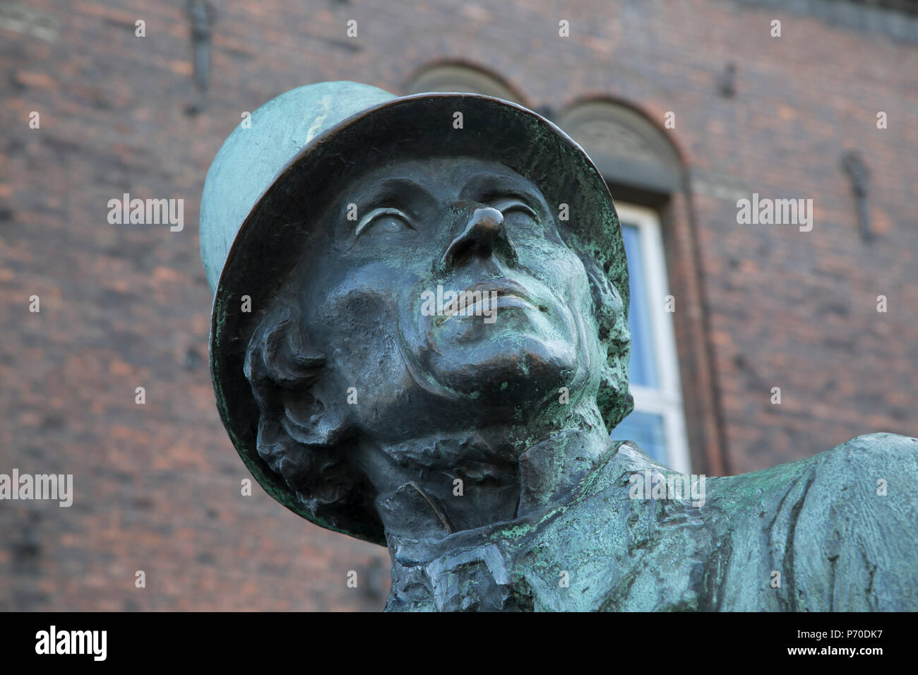 Statue de Hans Christian Andersen, le Danemark Copenhague ; Banque D'Images