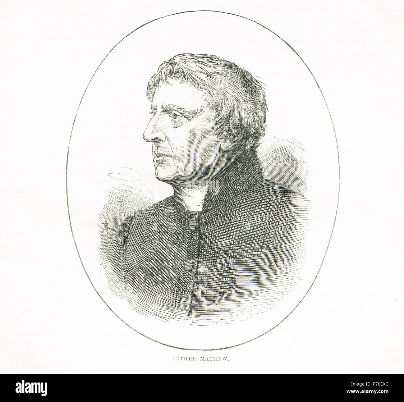 Père Theobald Mathew, prêtre catholique irlandais et Temperance Reformer Banque D'Images