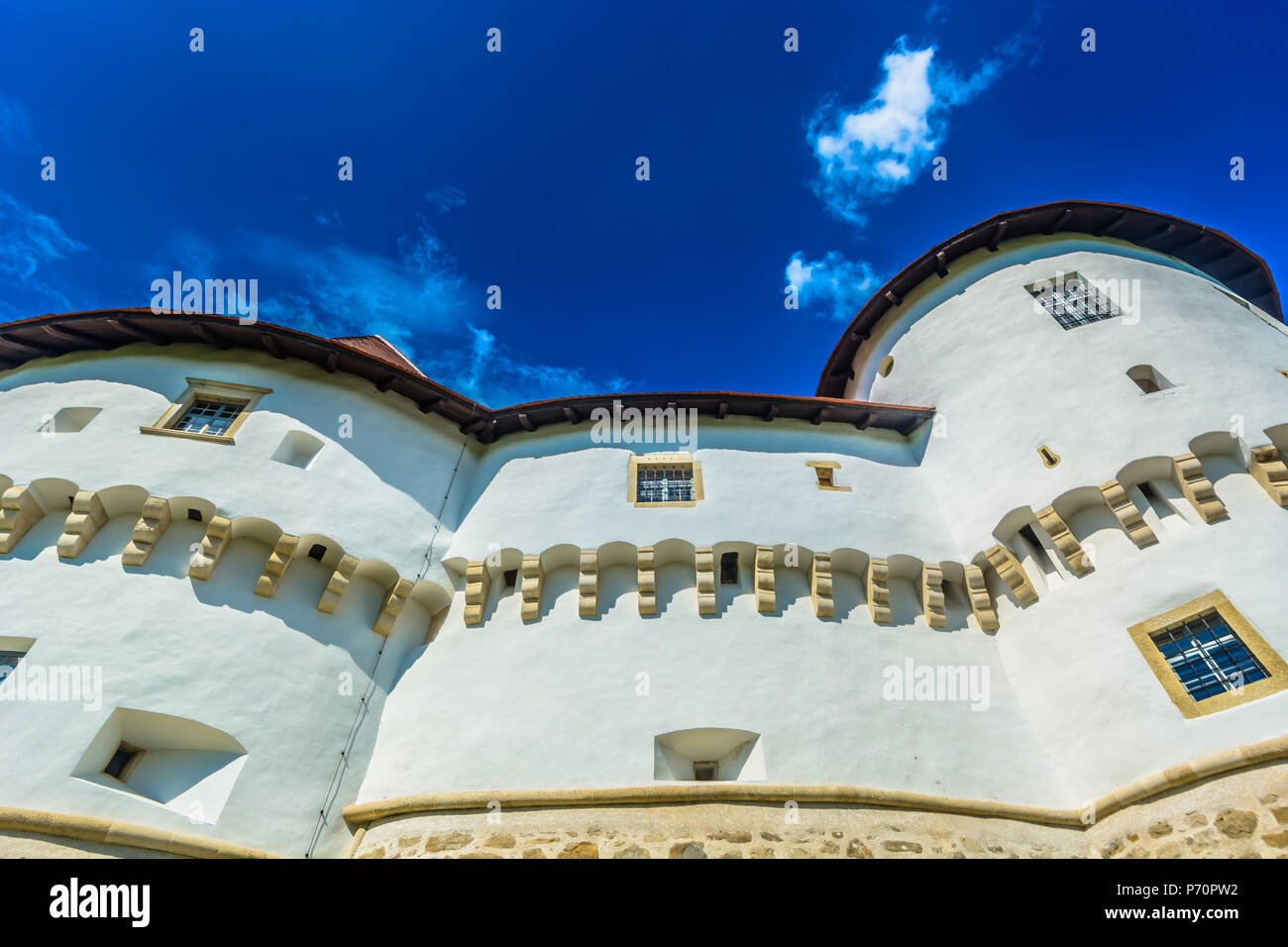 Vue panoramique à libre détails de château Veliki Tabor, en Croatie l'Europe. Banque D'Images