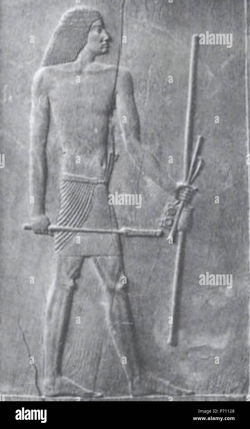 Anglais : soulagement de Hesy-Ra à partir de son Mastaba Deutsch : Soulagement des Hesire aus senneur Mastaba . 1913 Hesy-Ra 10 CG1427 (rognée) Banque D'Images