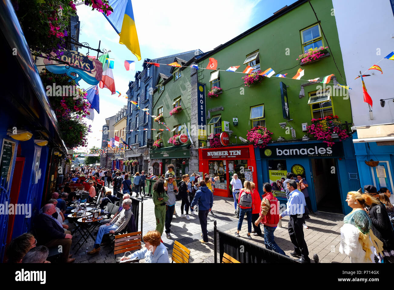 High street, Galway, comté de Galway, Connacht, République d'Irlande, Europe Banque D'Images