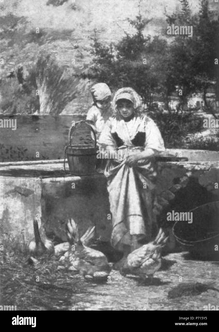 . Anglais : Sous le soleil Português : Ao sol vers 1886 139 Henrique Bernardelli - AO SOL, ch. 1886 Banque D'Images