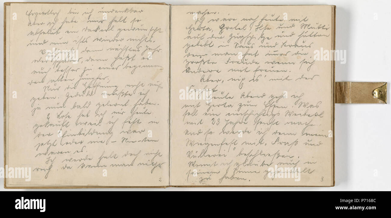 Anglais : numéro d'identification de l'hms1-99101676 hd . 6 Février 1935 12 Journal d'Eva Braun page 2 Banque D'Images