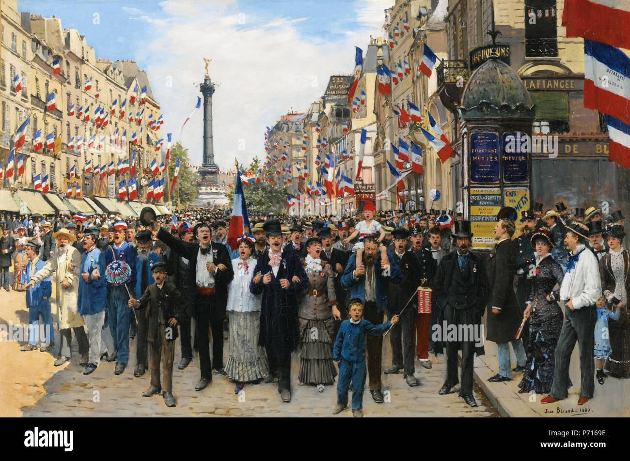 17 La Marseillaise Jean Béraud, 1880 Banque D'Images