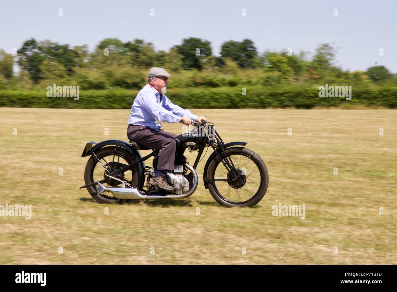 Vintage Motorcycle at Old Warden Banque D'Images