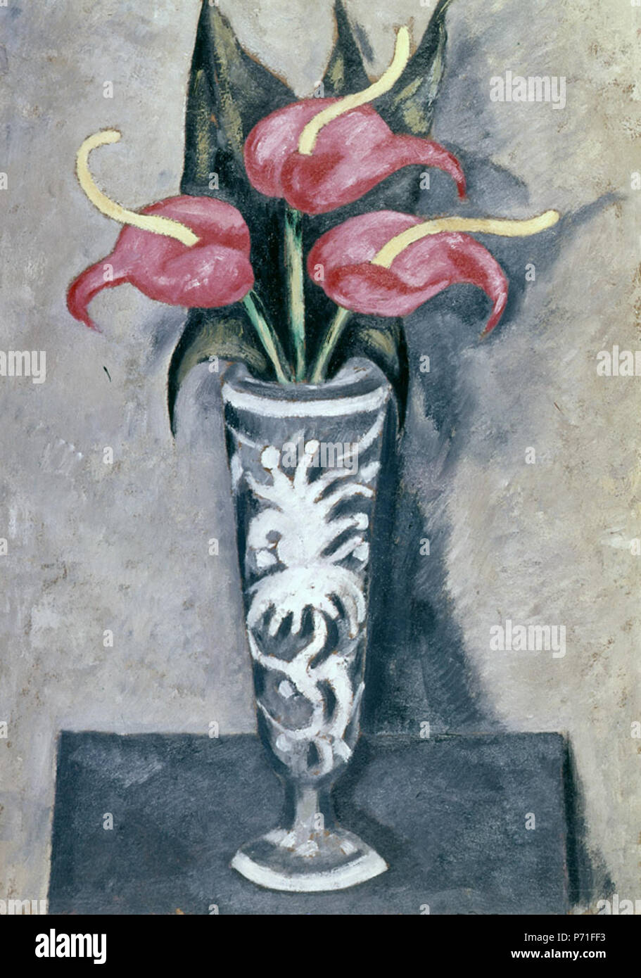 . Lis dans un vase vers 1920 19 lis dans un vase par Marsden Hartley, Columbus Museum of Art Banque D'Images
