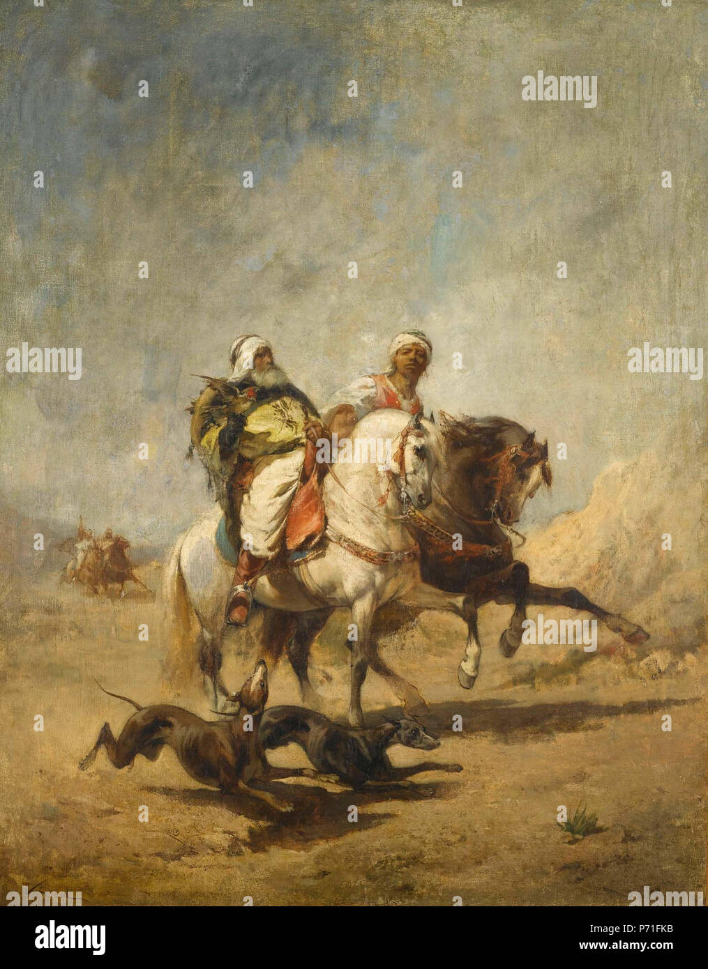 76 Nicolas Sicard - Deux Bédouins pendant la chasse Banque D'Images