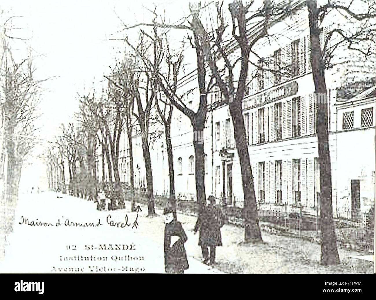 3 Avenue Victor Hugo -à Saint-Mandé (France) Armand Carrel (Juliette Drouet) Banque D'Images